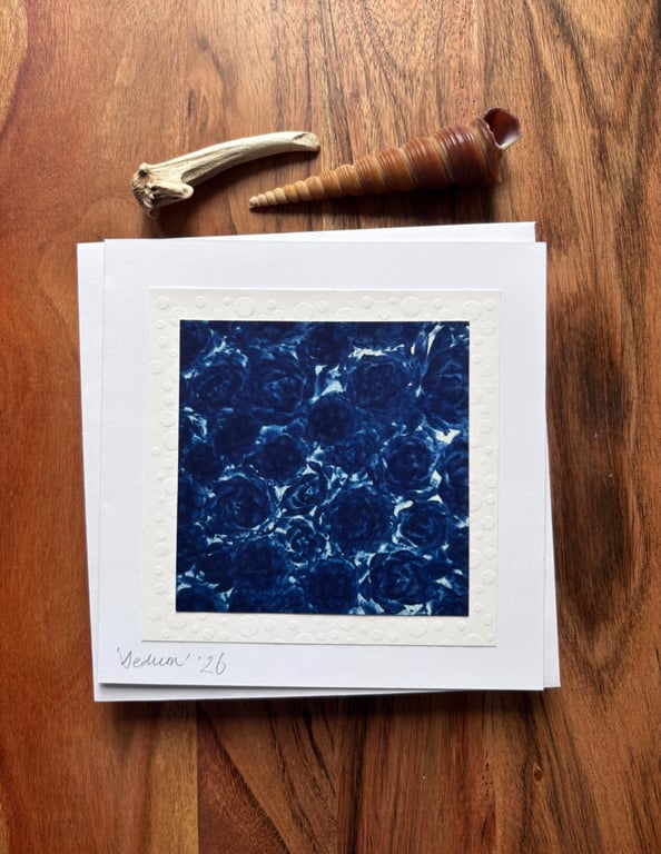 Sedum - Cyanotype Card with envelope