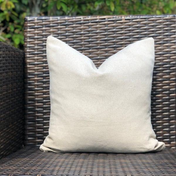 Beige Linen Cushion Cover 18” x 18”