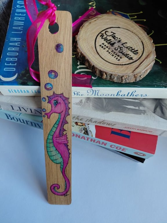Seahorse Wooden Bookmark