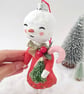 Spun Cotton Snow Lady Hanging Christmas Decoration