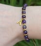 Personalized Bracelet with Gold Initial Charm and Gemstones - Image 6