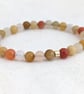 Frosted golden jade gemstone stretch bracelet  - Image 2
