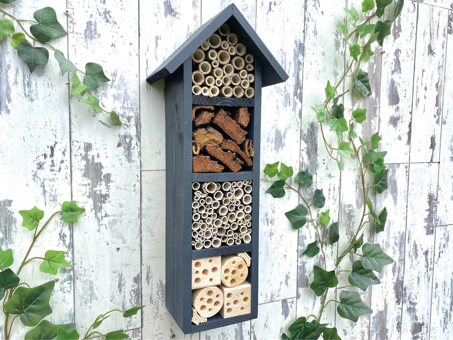 Bee and Insect House, Bee Hotel, Bug Box, in Urban Slate