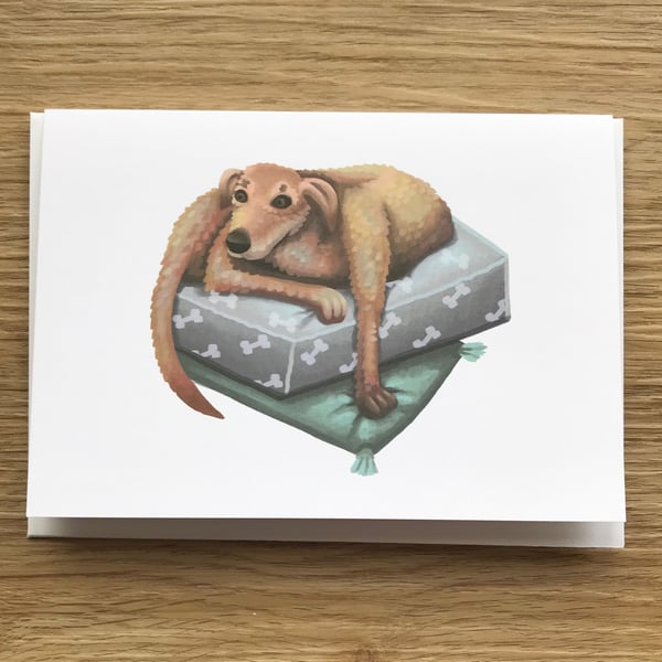 Lurcher Blank Greeting Card