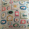 Cushion,pillow cover,decorative cover,quilt in cath kidston clocks  fabric