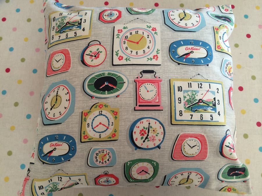 Cushion,pillow cover,decorative cover,quilt in cath kidston clocks  fabric