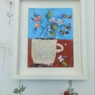 Autumnal mixed media still life painting 