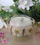 Pressed Daisy Flower Botanical Candle Scented Soy Wax Vegan Friendly Gift