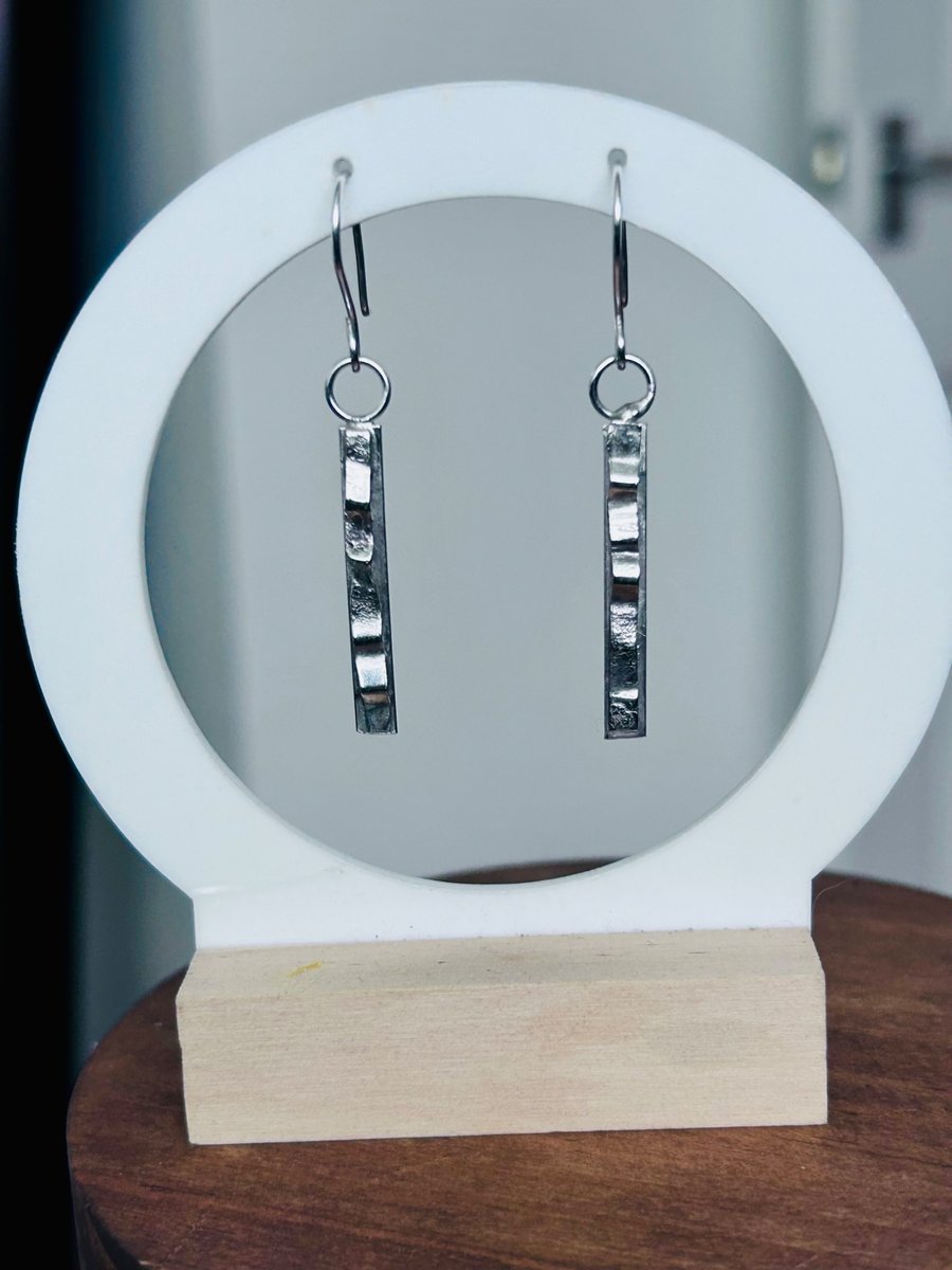 Sterling Silver Brutalist Earrings - Designed & Handmade UK