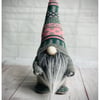 Handmade Grey and White Winter Nordic Gnome 