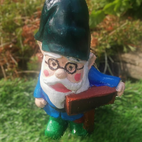 Short Sighted Concrete, Hand Painted Garden Gnome