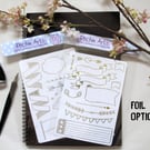 2 Sheets Clear or Foil Bullet Journal Stickers