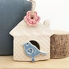 Small Ceramic bird house decoration Pottery bird house 