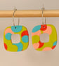 Spotty or chequered double earrings  - Image 2