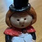 Ffion – Handmade Auburn-Haired Welsh Lady Ceramic Figurine