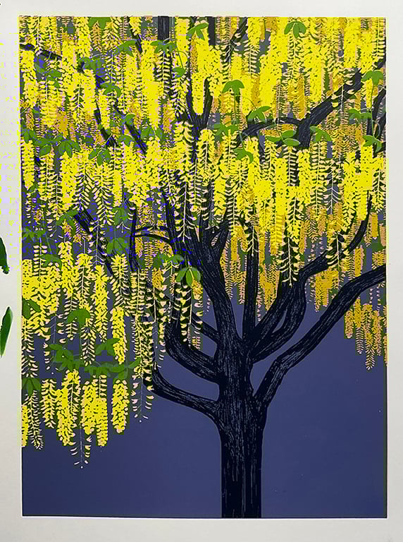 Laburnum Bloom original screen print - perfectly imperfect