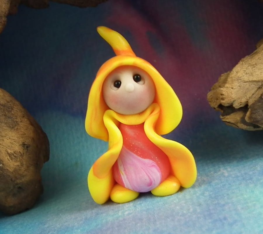 Spring Sale ... Tiny Garden Gnome 'Nell' OOAK Sculpt by Ann Galvin