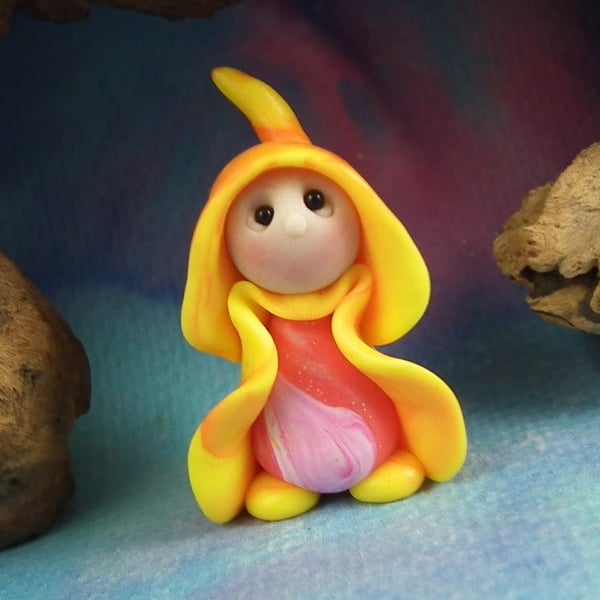 Spring Sale ... Tiny Garden Gnome 'Nell' OOAK Sculpt by Ann Galvin