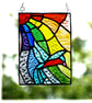 Kingfisher Rainbow Panel Stained Glass Suncatcher 021 - Image 7
