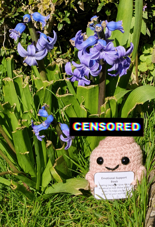 Crochet Emotional Support Boob – Handmade Funny Gift, Choose Single or Pair