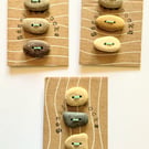 Beach Pebble Buttons Neutral Palette