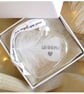 Grandma Memorial Feather Bauble, In Memory of Grandma, Heart Glass Christmas Orn - Image 3