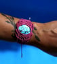 Macrame bracelet with Magnesite in pink