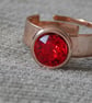 Light Siam Solitaire Swarovski Ring - Image 1
