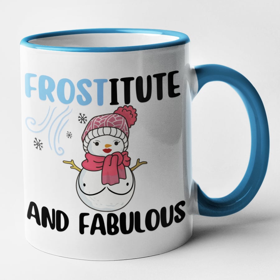 FROSTitute and Fabulous Funny Mug Coffee Cup Joke Christmas Gift Hilarious