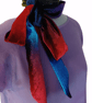 Skinny silk velvet scarf. - Image 4