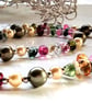 Multicoloured  Pebble Quartz & Shell Pearl Necklace  - Image 2