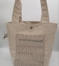 Large Tote bag with pockets in cream.  - Image 7