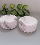 Pair of White and Silver Rope Tealight Holders - Set of 2 Christmas Candle Stand - Image 4