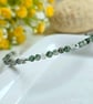 Dainty Moss Agate Gemstone Bracelet - 3mm  - Image 7