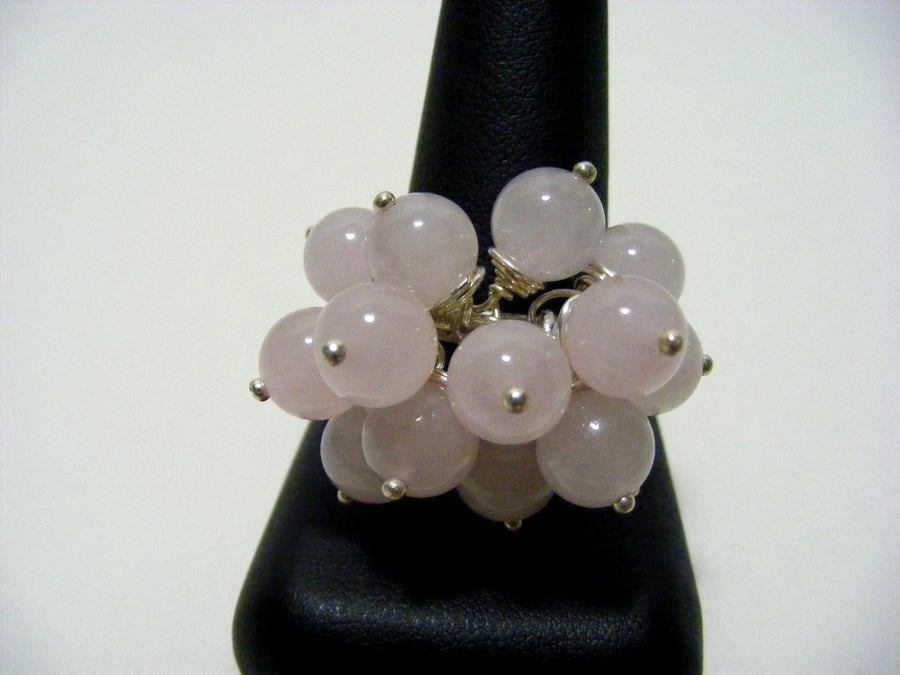 Rose Quartz Adjustable Ring
