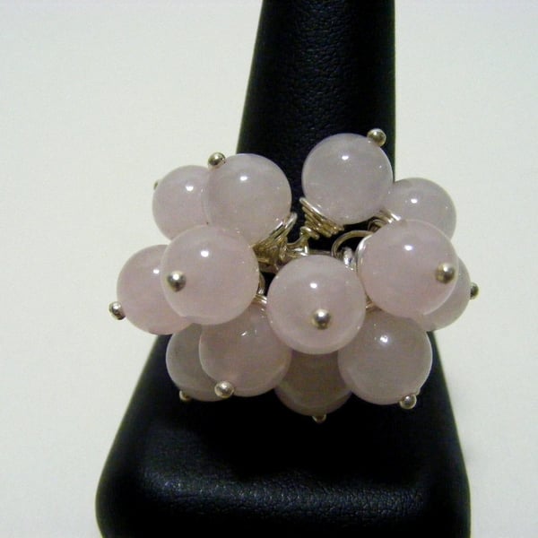 Rose Quartz Adjustable Ring