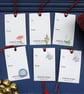 Christmas Bird Gift Tags Set of six - Image 3