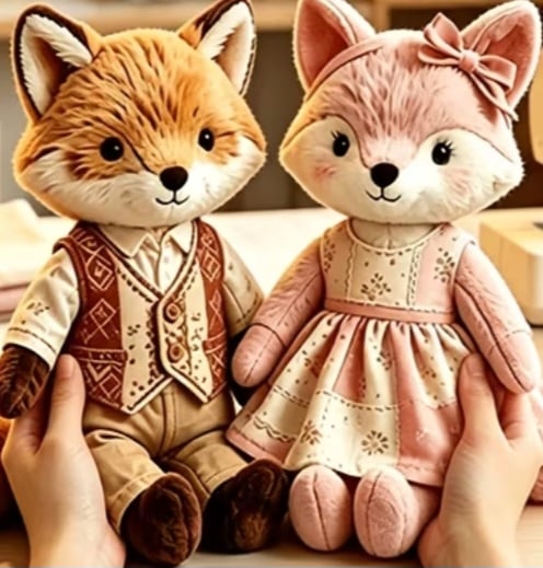 Best Dressed Foxes Acrylic Sewing Template 