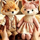 Best Dressed Foxes Acrylic Sewing Template 