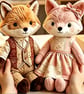 Best Dressed Foxes Acrylic Sewing Template  - Image 1