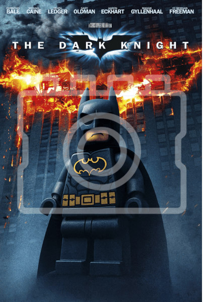 THE DARK KNIGHT - BATMAN - LEGO-Inspired A4 Movie Print - Ready to Frame