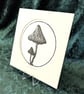 Magic Mushrooms Linocut Print - Image 2