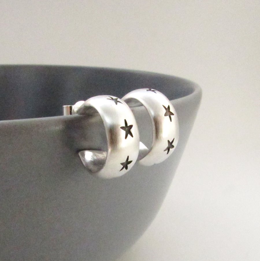 Silver Star Earrings