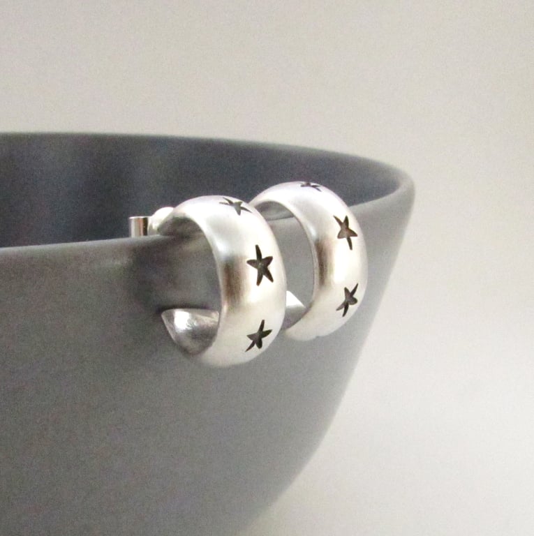Silver Star Earrings