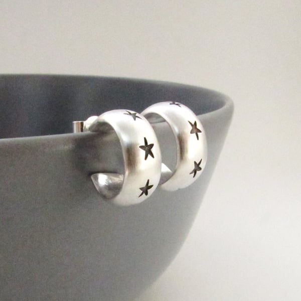 Silver Star Earrings