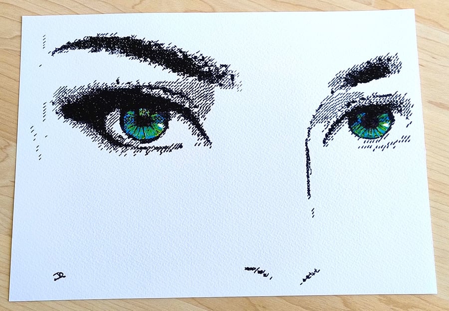 8-Bit Vision: Hand-Drawn Pixel Eyes