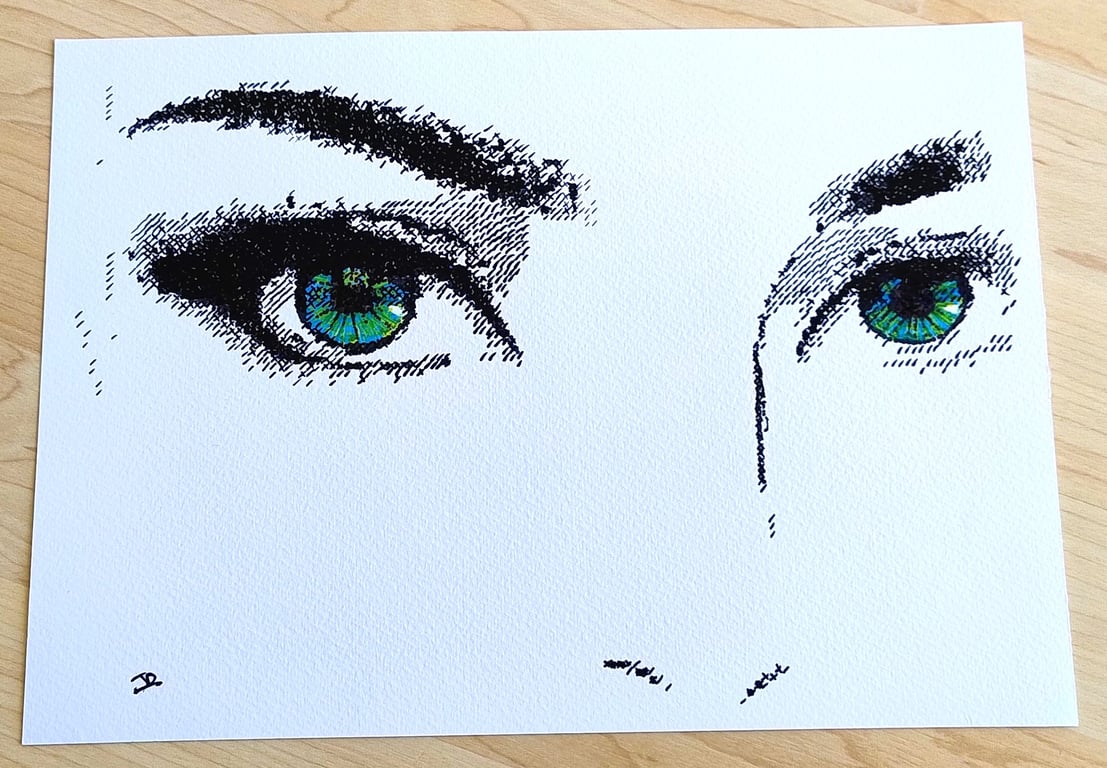 8-Bit Vision: Hand-Drawn Pixel Eyes