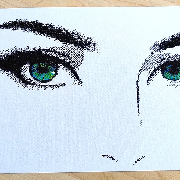 8-Bit Vision: Hand-Drawn Pixel Eyes