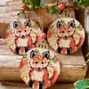 Wooden Fox Baubles