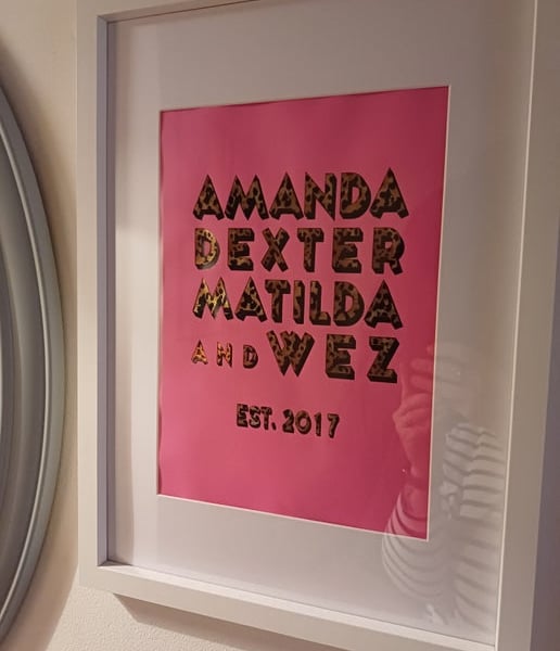 Personalised Family Names Print